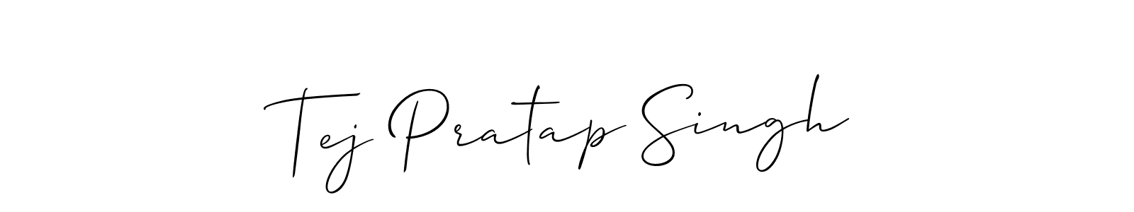 It looks lik you need a new signature style for name Tej Pratap Singh. Design unique handwritten (Allison_Script) signature with our free signature maker in just a few clicks. Tej Pratap Singh signature style 2 images and pictures png