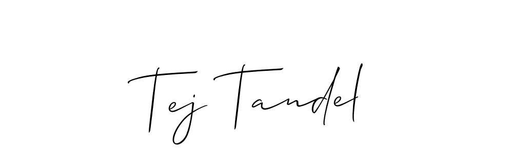 You can use this online signature creator to create a handwritten signature for the name Tej Tandel. This is the best online autograph maker. Tej Tandel signature style 2 images and pictures png