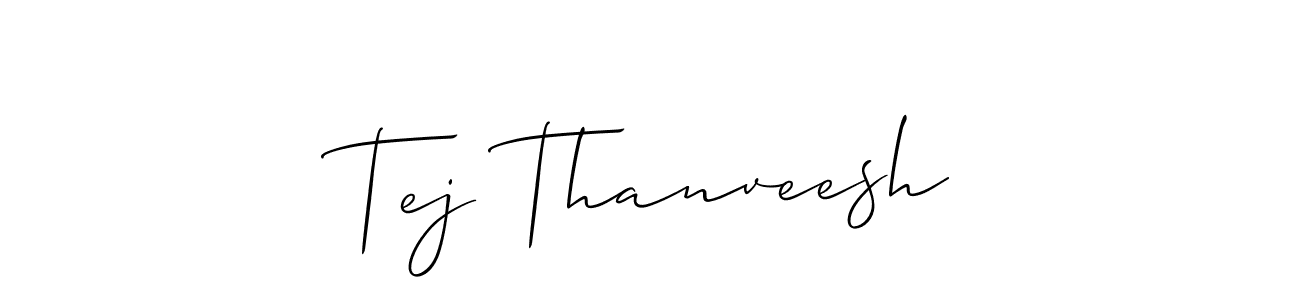 This is the best signature style for the Tej Thanveesh name. Also you like these signature font (Allison_Script). Mix name signature. Tej Thanveesh signature style 2 images and pictures png