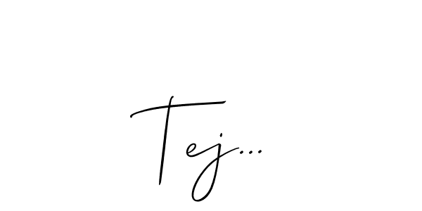 if you are searching for the best signature style for your name Tej.... so please give up your signature search. here we have designed multiple signature styles  using Allison_Script. Tej... signature style 2 images and pictures png