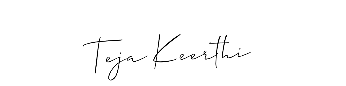 How to Draw Teja Keerthi signature style? Allison_Script is a latest design signature styles for name Teja Keerthi. Teja Keerthi signature style 2 images and pictures png