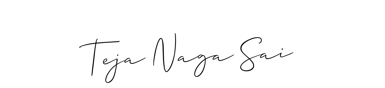 Use a signature maker to create a handwritten signature online. With this signature software, you can design (Allison_Script) your own signature for name Teja Naga Sai. Teja Naga Sai signature style 2 images and pictures png