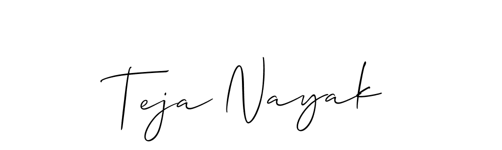 How to make Teja Nayak signature? Allison_Script is a professional autograph style. Create handwritten signature for Teja Nayak name. Teja Nayak signature style 2 images and pictures png