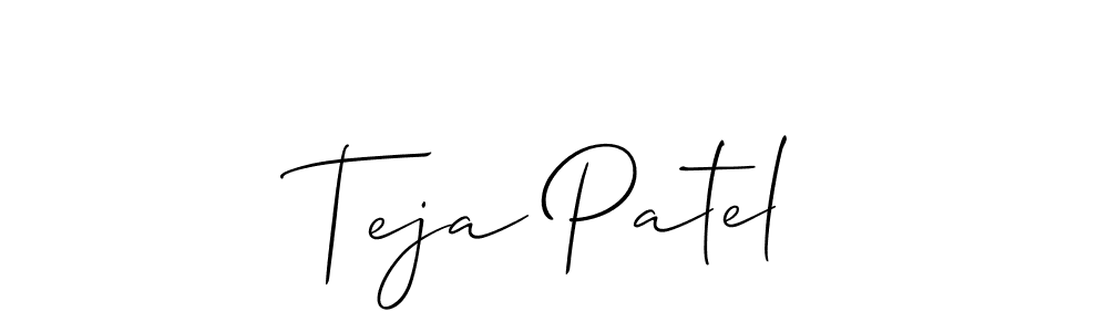 How to Draw Teja Patel signature style? Allison_Script is a latest design signature styles for name Teja Patel. Teja Patel signature style 2 images and pictures png