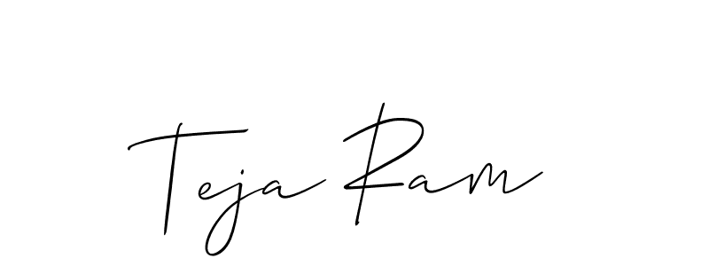 Create a beautiful signature design for name Teja Ram. With this signature (Allison_Script) fonts, you can make a handwritten signature for free. Teja Ram signature style 2 images and pictures png