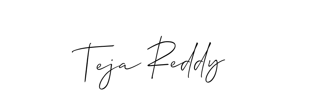 You can use this online signature creator to create a handwritten signature for the name Teja Reddy. This is the best online autograph maker. Teja Reddy signature style 2 images and pictures png