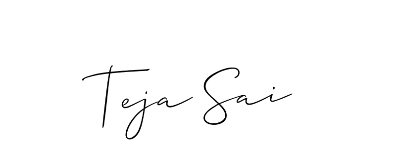 It looks lik you need a new signature style for name Teja Sai. Design unique handwritten (Allison_Script) signature with our free signature maker in just a few clicks. Teja Sai signature style 2 images and pictures png