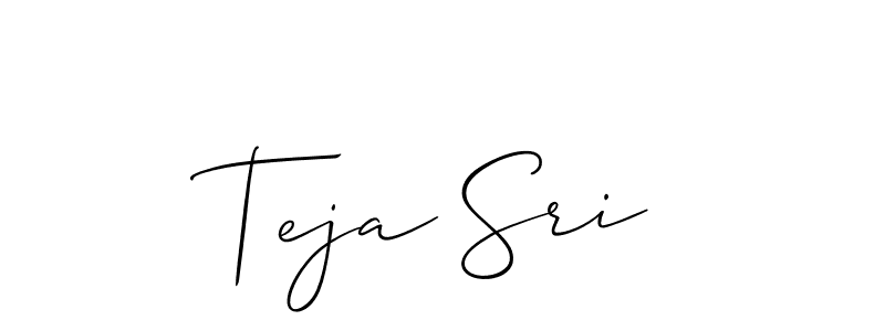 Make a beautiful signature design for name Teja Sri. With this signature (Allison_Script) style, you can create a handwritten signature for free. Teja Sri signature style 2 images and pictures png