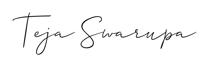 Turn your name Teja Swarupa into a signature brand with Allison_Script styling. Download in standard PNG or transparent format anytime. Teja Swarupa signature style 2 images and pictures png