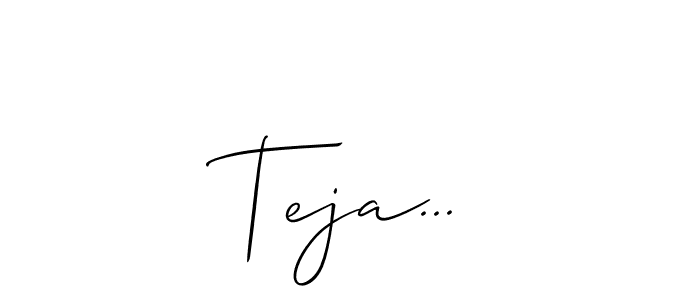 It looks lik you need a new signature style for name Teja.... Design unique handwritten (Allison_Script) signature with our free signature maker in just a few clicks. Teja... signature style 2 images and pictures png