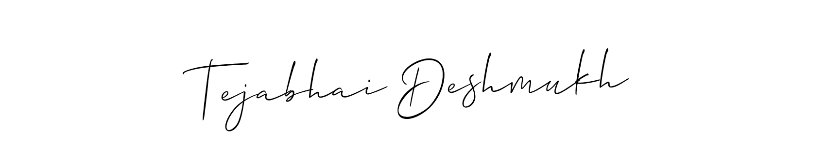 It looks lik you need a new signature style for name Tejabhai Deshmukh. Design unique handwritten (Allison_Script) signature with our free signature maker in just a few clicks. Tejabhai Deshmukh signature style 2 images and pictures png