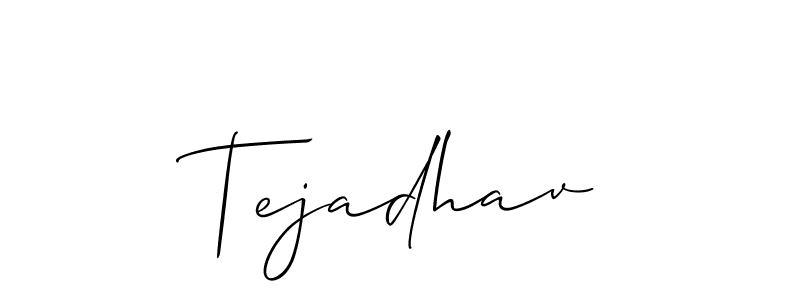 You should practise on your own different ways (Allison_Script) to write your name (Tejadhav) in signature. don't let someone else do it for you. Tejadhav signature style 2 images and pictures png