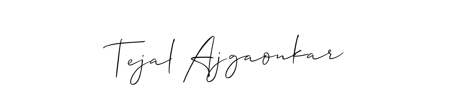 Design your own signature with our free online signature maker. With this signature software, you can create a handwritten (Allison_Script) signature for name Tejal Ajgaonkar. Tejal Ajgaonkar signature style 2 images and pictures png