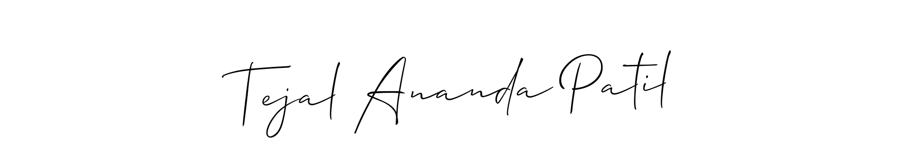 How to make Tejal Ananda Patil name signature. Use Allison_Script style for creating short signs online. This is the latest handwritten sign. Tejal Ananda Patil signature style 2 images and pictures png