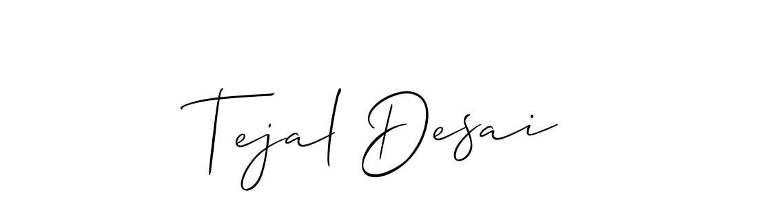 Create a beautiful signature design for name Tejal Desai. With this signature (Allison_Script) fonts, you can make a handwritten signature for free. Tejal Desai signature style 2 images and pictures png