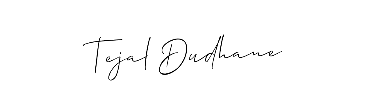 How to make Tejal Dudhane signature? Allison_Script is a professional autograph style. Create handwritten signature for Tejal Dudhane name. Tejal Dudhane signature style 2 images and pictures png