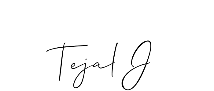 Create a beautiful signature design for name Tejal J. With this signature (Allison_Script) fonts, you can make a handwritten signature for free. Tejal J signature style 2 images and pictures png