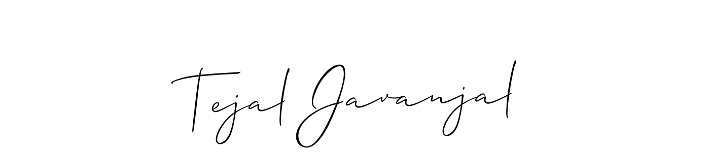 You should practise on your own different ways (Allison_Script) to write your name (Tejal Javanjal) in signature. don't let someone else do it for you. Tejal Javanjal signature style 2 images and pictures png