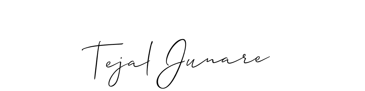 Similarly Allison_Script is the best handwritten signature design. Signature creator online .You can use it as an online autograph creator for name Tejal Junare. Tejal Junare signature style 2 images and pictures png