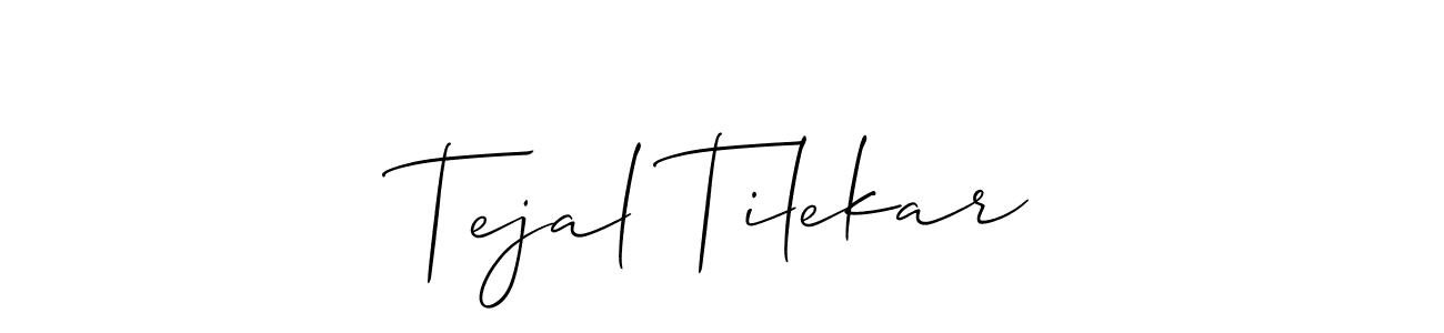 Also we have Tejal Tilekar name is the best signature style. Create professional handwritten signature collection using Allison_Script autograph style. Tejal Tilekar signature style 2 images and pictures png