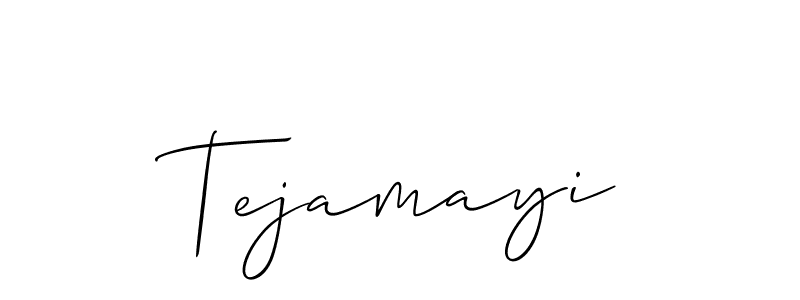 Similarly Allison_Script is the best handwritten signature design. Signature creator online .You can use it as an online autograph creator for name Tejamayi. Tejamayi signature style 2 images and pictures png