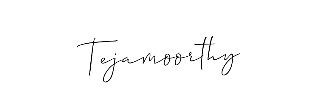Allison_Script is a professional signature style that is perfect for those who want to add a touch of class to their signature. It is also a great choice for those who want to make their signature more unique. Get Tejamoorthy name to fancy signature for free. Tejamoorthy signature style 2 images and pictures png