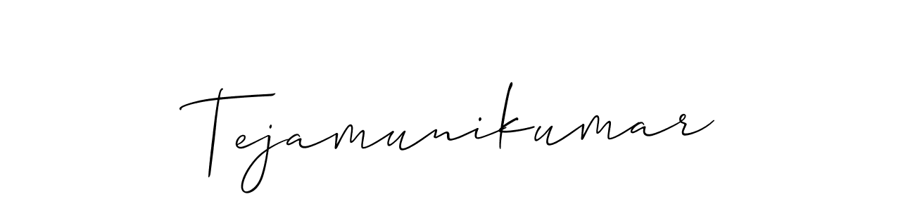 How to make Tejamunikumar signature? Allison_Script is a professional autograph style. Create handwritten signature for Tejamunikumar name. Tejamunikumar signature style 2 images and pictures png