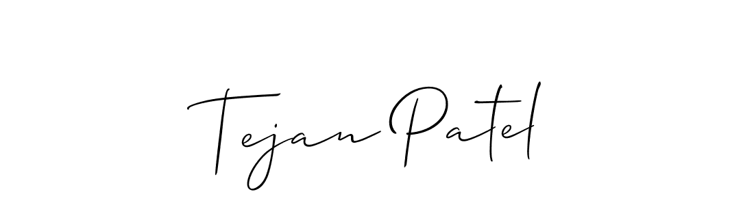 How to make Tejan Patel signature? Allison_Script is a professional autograph style. Create handwritten signature for Tejan Patel name. Tejan Patel signature style 2 images and pictures png