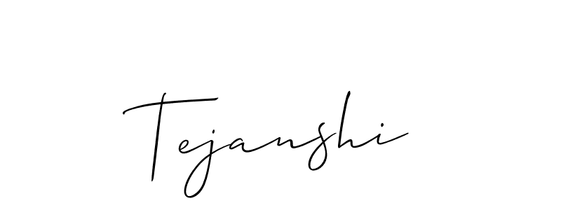 Allison_Script is a professional signature style that is perfect for those who want to add a touch of class to their signature. It is also a great choice for those who want to make their signature more unique. Get Tejanshi name to fancy signature for free. Tejanshi signature style 2 images and pictures png
