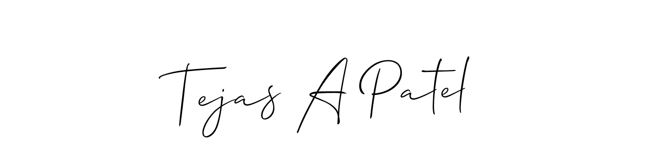 Also we have Tejas A Patel name is the best signature style. Create professional handwritten signature collection using Allison_Script autograph style. Tejas A Patel signature style 2 images and pictures png