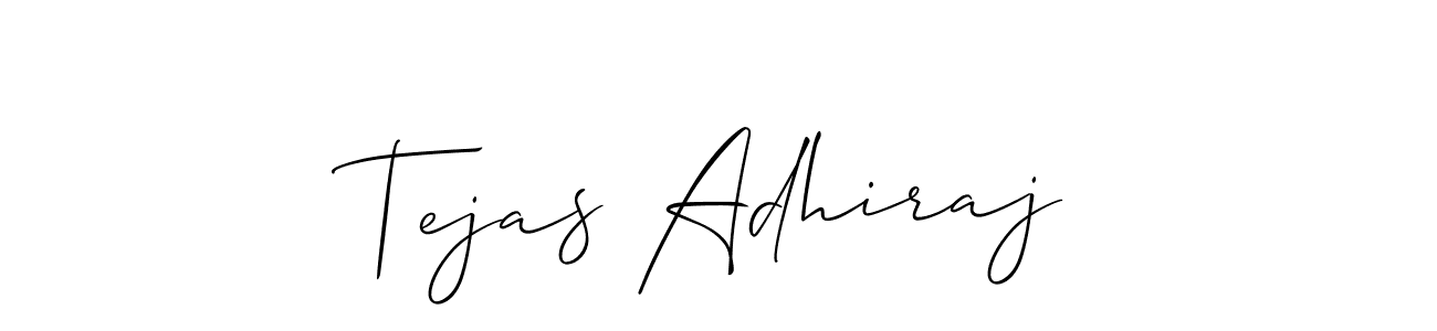 if you are searching for the best signature style for your name Tejas Adhiraj. so please give up your signature search. here we have designed multiple signature styles  using Allison_Script. Tejas Adhiraj signature style 2 images and pictures png