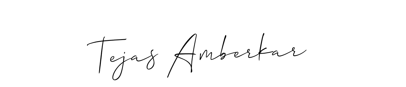 Tejas Amberkar stylish signature style. Best Handwritten Sign (Allison_Script) for my name. Handwritten Signature Collection Ideas for my name Tejas Amberkar. Tejas Amberkar signature style 2 images and pictures png