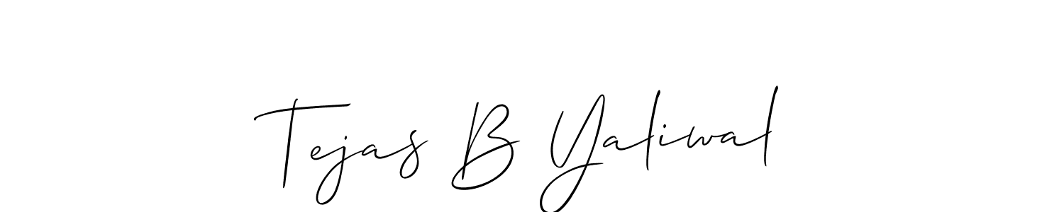 Similarly Allison_Script is the best handwritten signature design. Signature creator online .You can use it as an online autograph creator for name Tejas B Yaliwal. Tejas B Yaliwal signature style 2 images and pictures png