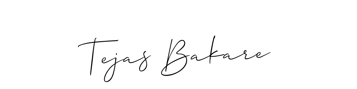 Create a beautiful signature design for name Tejas Bakare. With this signature (Allison_Script) fonts, you can make a handwritten signature for free. Tejas Bakare signature style 2 images and pictures png