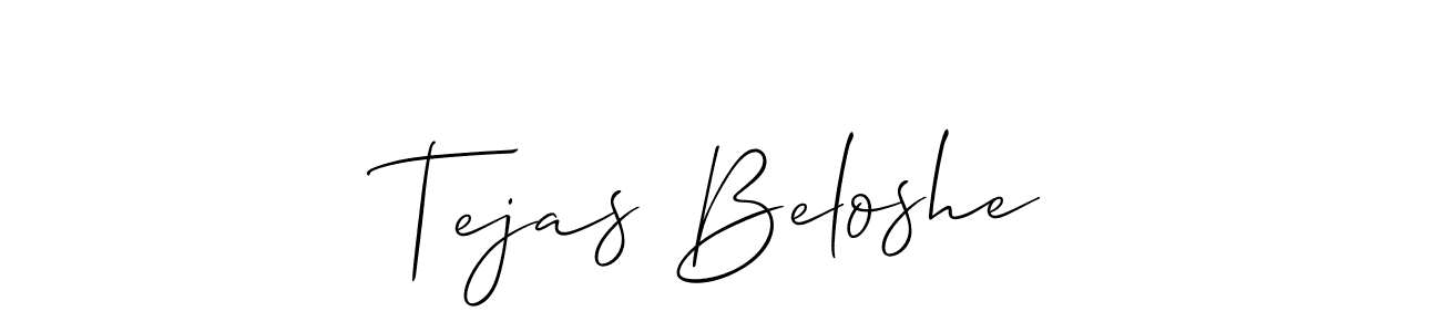 This is the best signature style for the Tejas Beloshe name. Also you like these signature font (Allison_Script). Mix name signature. Tejas Beloshe signature style 2 images and pictures png