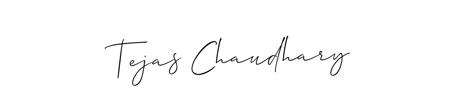 Similarly Allison_Script is the best handwritten signature design. Signature creator online .You can use it as an online autograph creator for name Tejas Chaudhary. Tejas Chaudhary signature style 2 images and pictures png