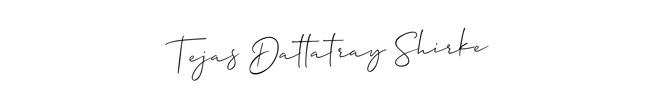 if you are searching for the best signature style for your name Tejas Dattatray Shirke. so please give up your signature search. here we have designed multiple signature styles  using Allison_Script. Tejas Dattatray Shirke signature style 2 images and pictures png