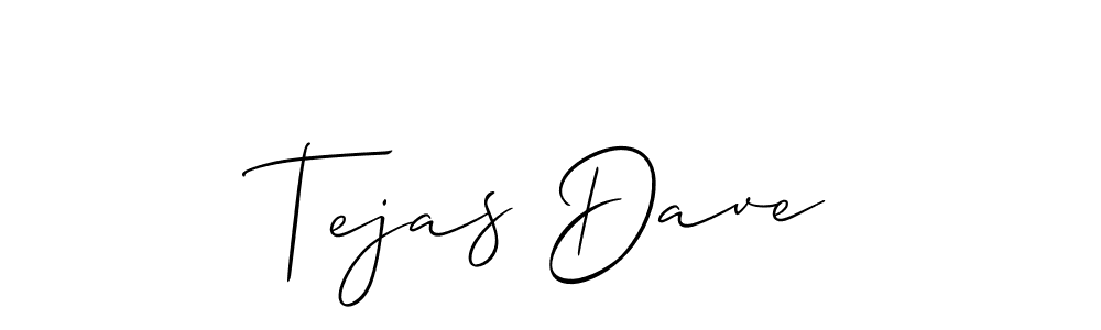 You should practise on your own different ways (Allison_Script) to write your name (Tejas Dave) in signature. don't let someone else do it for you. Tejas Dave signature style 2 images and pictures png