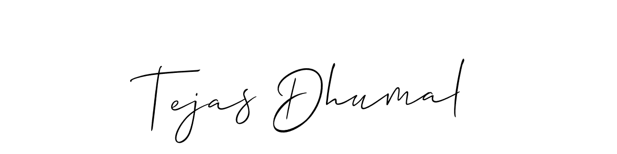 The best way (Allison_Script) to make a short signature is to pick only two or three words in your name. The name Tejas Dhumal include a total of six letters. For converting this name. Tejas Dhumal signature style 2 images and pictures png