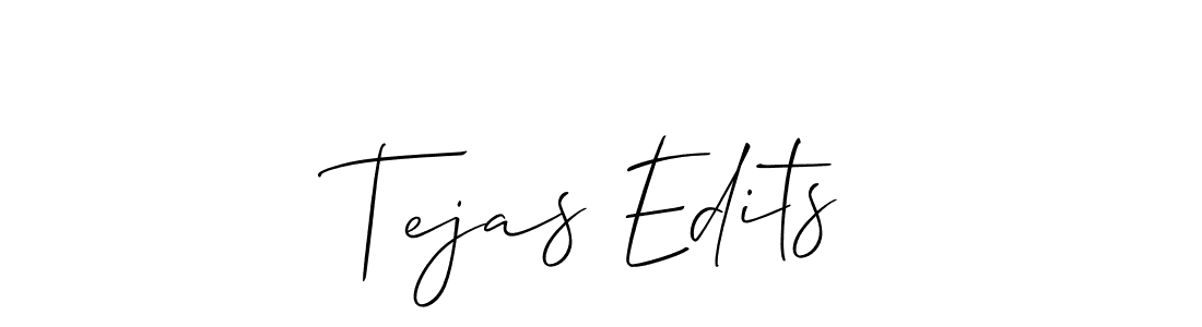 Also we have Tejas Edits name is the best signature style. Create professional handwritten signature collection using Allison_Script autograph style. Tejas Edits signature style 2 images and pictures png