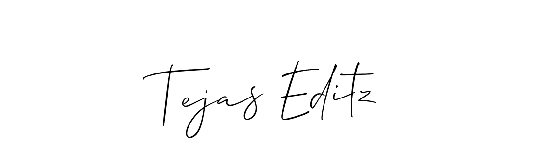 How to make Tejas Editz signature? Allison_Script is a professional autograph style. Create handwritten signature for Tejas Editz name. Tejas Editz signature style 2 images and pictures png