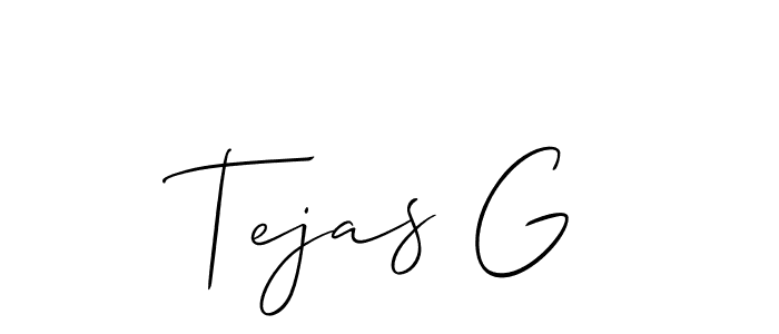 It looks lik you need a new signature style for name Tejas G. Design unique handwritten (Allison_Script) signature with our free signature maker in just a few clicks. Tejas G signature style 2 images and pictures png