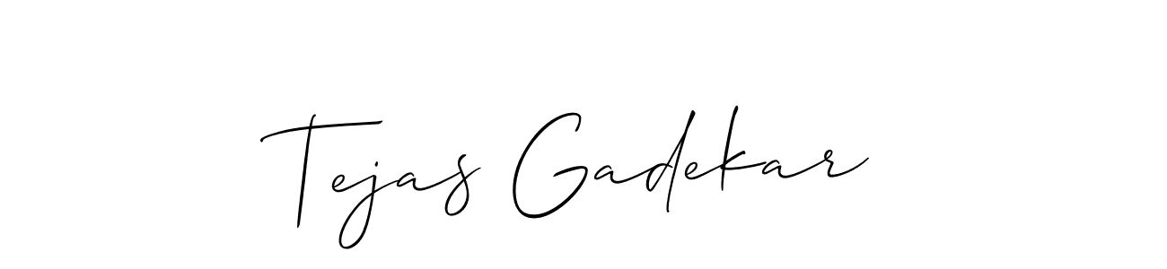 How to Draw Tejas Gadekar signature style? Allison_Script is a latest design signature styles for name Tejas Gadekar. Tejas Gadekar signature style 2 images and pictures png