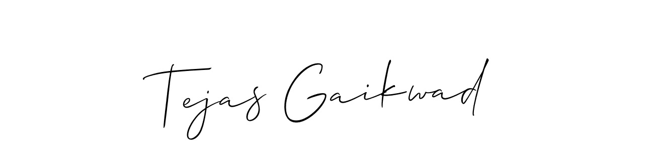 Allison_Script is a professional signature style that is perfect for those who want to add a touch of class to their signature. It is also a great choice for those who want to make their signature more unique. Get Tejas Gaikwad name to fancy signature for free. Tejas Gaikwad signature style 2 images and pictures png