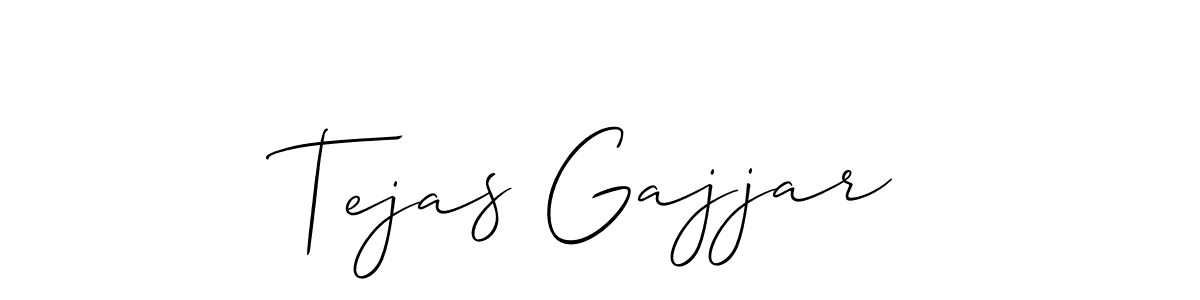 Tejas Gajjar stylish signature style. Best Handwritten Sign (Allison_Script) for my name. Handwritten Signature Collection Ideas for my name Tejas Gajjar. Tejas Gajjar signature style 2 images and pictures png