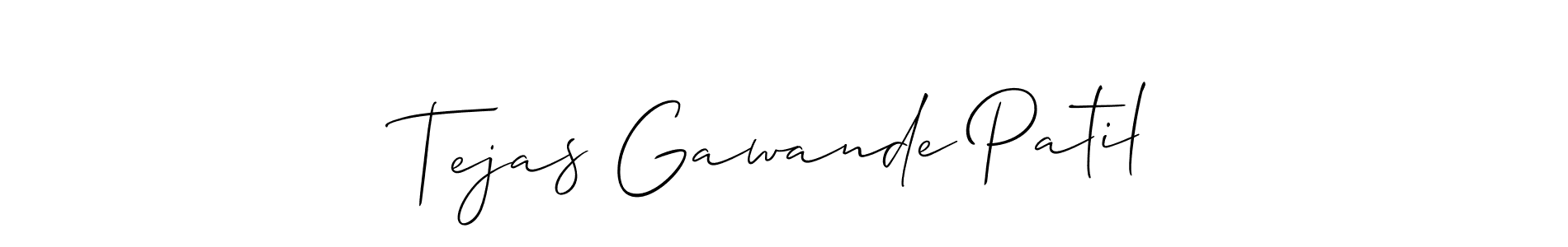This is the best signature style for the Tejas Gawande Patil name. Also you like these signature font (Allison_Script). Mix name signature. Tejas Gawande Patil signature style 2 images and pictures png