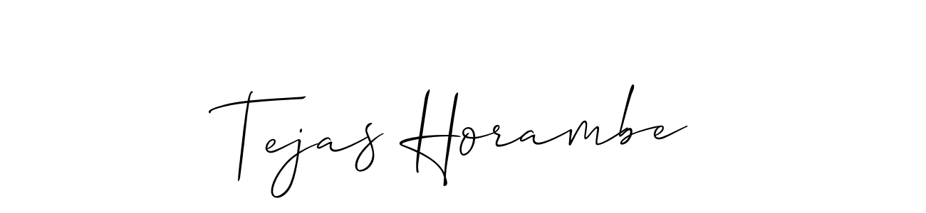 This is the best signature style for the Tejas Horambe name. Also you like these signature font (Allison_Script). Mix name signature. Tejas Horambe signature style 2 images and pictures png