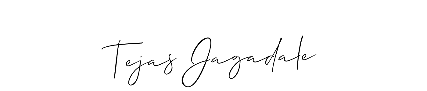 Also You can easily find your signature by using the search form. We will create Tejas Jagadale name handwritten signature images for you free of cost using Allison_Script sign style. Tejas Jagadale signature style 2 images and pictures png