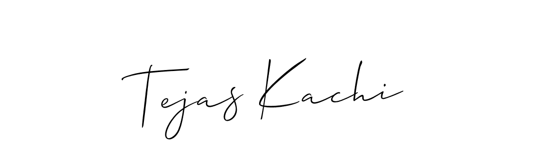 Create a beautiful signature design for name Tejas Kachi. With this signature (Allison_Script) fonts, you can make a handwritten signature for free. Tejas Kachi signature style 2 images and pictures png