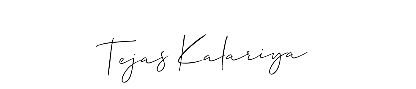 How to Draw Tejas Kalariya signature style? Allison_Script is a latest design signature styles for name Tejas Kalariya. Tejas Kalariya signature style 2 images and pictures png